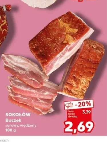 Boczek surowy wędzony Sokołów