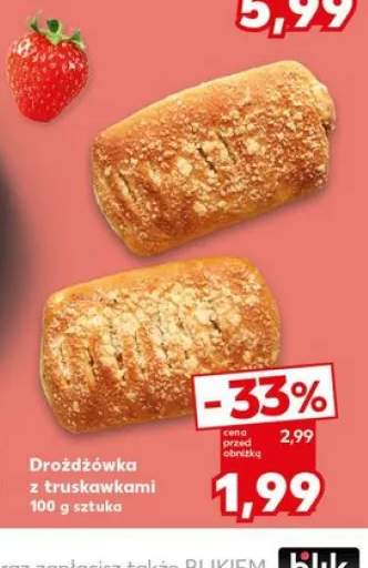 Drożdżówka z truskawkami