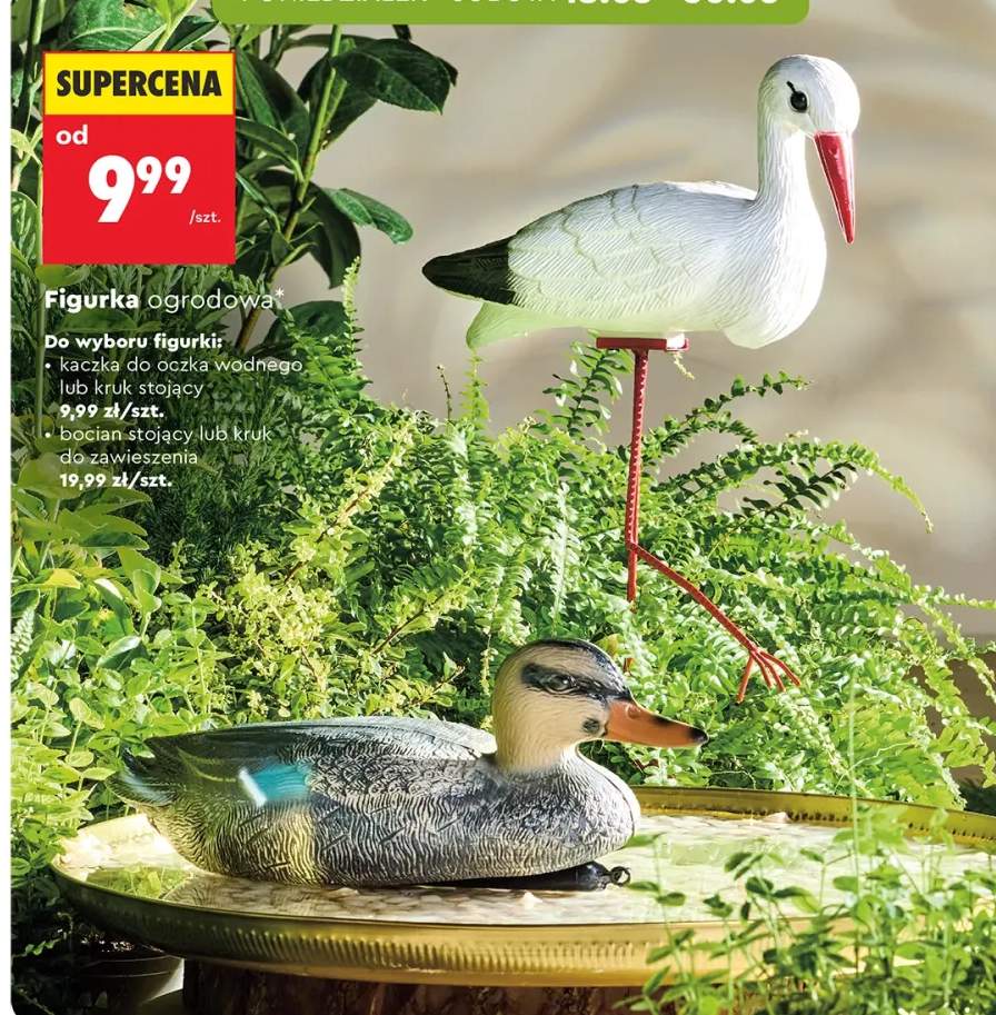 Figurka ogrodowa kruk stojący