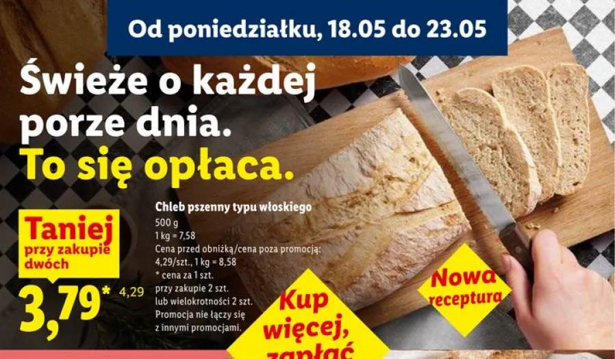 Chleb pszenny typu włoskiego