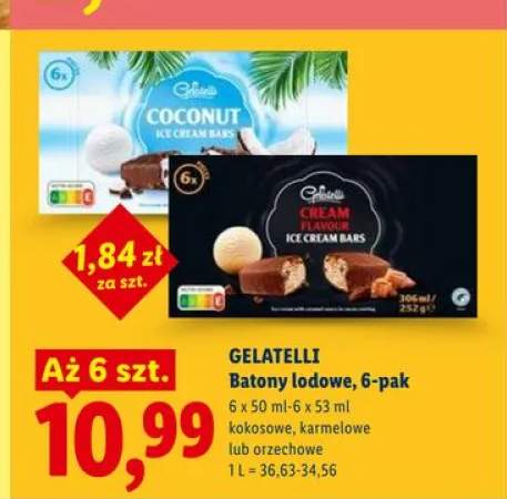 Batony lodowe kokosowe 6-pak