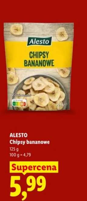 Chipsy bananowe Alesto