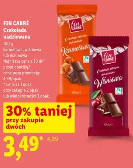 Czekolada nadziewana malinowa Fin Carré