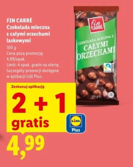 Czekolada mleczna z całymi orzechami laskowymi Fin Carré