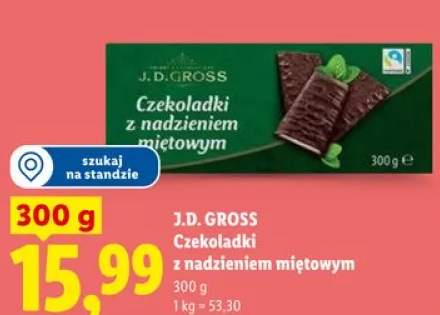 Czekoladki z nadzieniem miętowym J.D. Gross