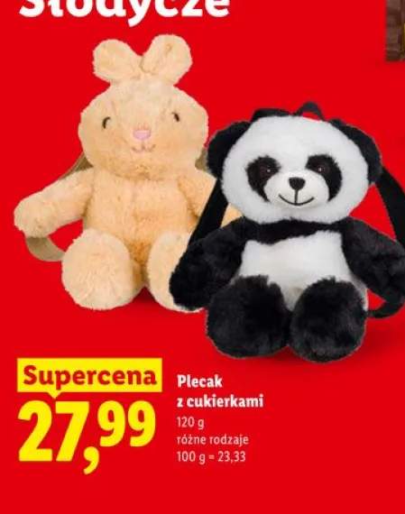 Plecak z cukierkami