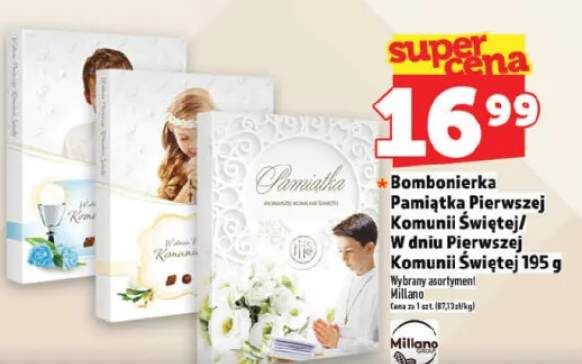 Bombonierka Pamiątka Pierwszej Komunii Świętej Millano