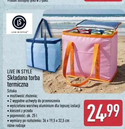 Składana torba termiczna LIVE IN STYLE