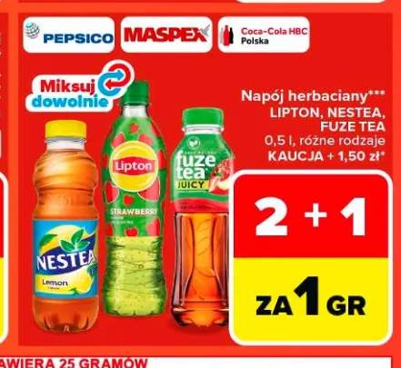 Napój herbaciany Lipton, Nestea, Fuze Tea