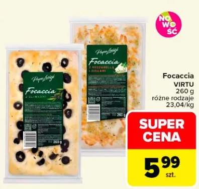 Focaccia z oliwkami Virtu