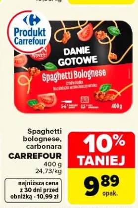 Spaghetti bolognese Carrefour