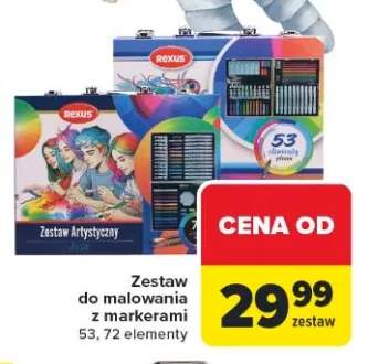 Zestaw do malowania z markerami Rexus 53 elementy