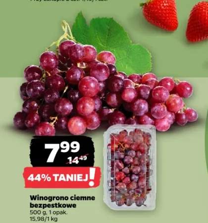 Winogrono ciemne bezpestkowe