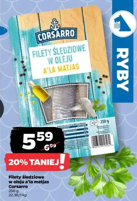 Filety śledziowe w oleju a'la matjas Corsarro