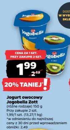 Jogurt owocowy Jogobella Zott