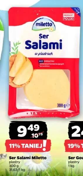 Ser Salami Miletto plastry