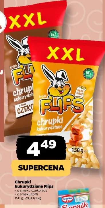 Chrupki kukurydziane Flips o smaku czekolady