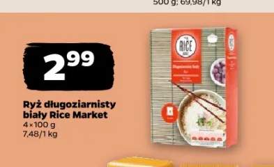 Ryż długoziarnisty biały Rice Market 4-pak 100g