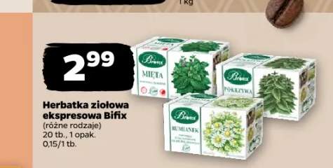 Herbatka ziołowa ekspresowa Bifix Mięta
