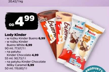 Lody w rożku Kinder Bueno White