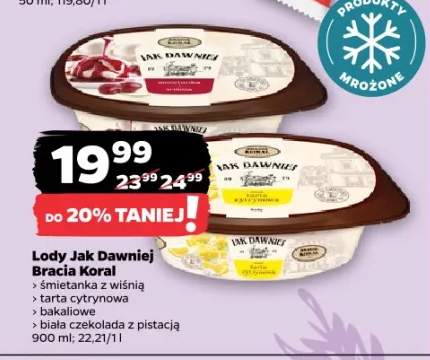 Lody śmietanka z wiśnią Jak Dawniej Bracia Koral