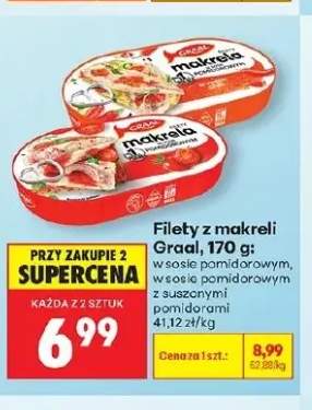 Filety z makreli w sosie pomidorowym z suszonymi pomidorami Graal