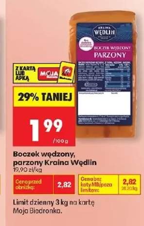 Boczek wędzony parzony Kraina Wędlin