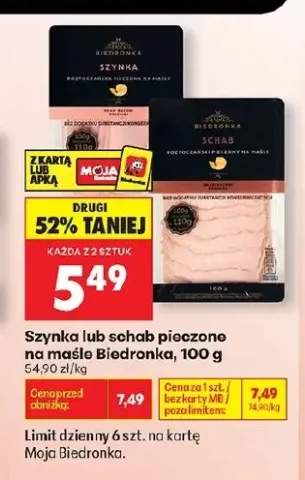 Szynka lub schab pieczone na maśle Biedronka
