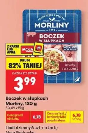 Boczek w słupkach Morliny