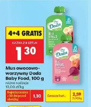 Mus owocowo-warzywny Dada Baby Food