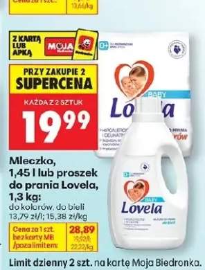 Mleczko lub proszek do prania Lovela