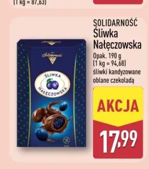 Śliwka Nałęczowska śliwki kandyzowane oblane czekoladą