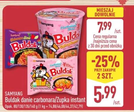 Buldak danie carbonara SAMYANG
