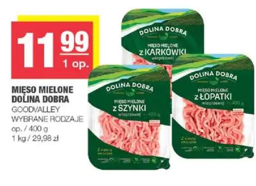 Mięso mielone z łopatki wieprzowej Dolina Dobra