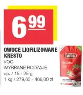 Owoce liofilizowane Kresto