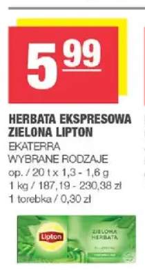 Herbata ekspresowa zielona Lipton