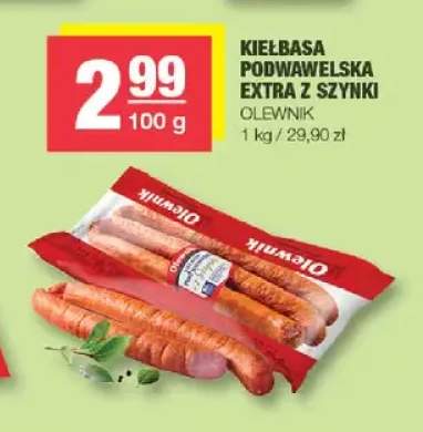 Kiełbasa podwawelska extra z szynki Olewnik