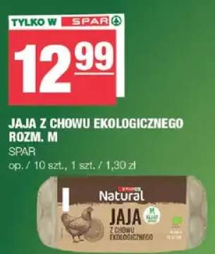 Jaja z chowu ekologicznego rozm. M SPAR