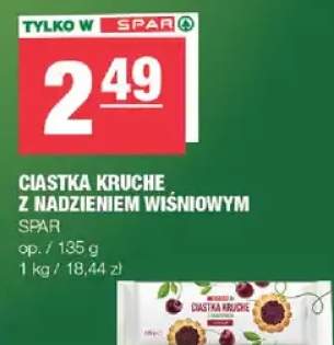 Ciastka kruche z nadzieniem wiśniowym SPAR