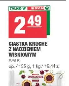 Ciastka kruche z nadzieniem wiśniowym SPAR