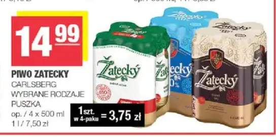 Piwo bezalkoholowe Zatecky 0% 4-pak 500ml