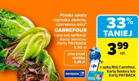 Polska sałata rzymska zielona mini CARREFOUR