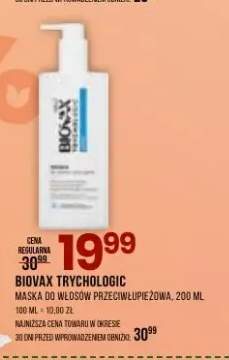 Maska do włosów przeciwłupieżowa BIOVAX TRYCHOLOGIC