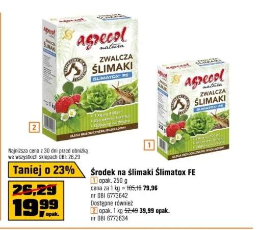 Agrecol Granulat na ślimaki Ferramol - 250 g.