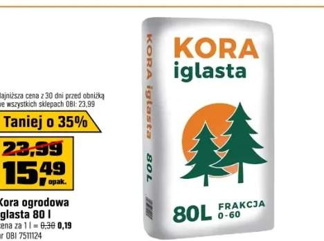 Kora ogrodowa iglasta frakcja 0-60 mm - 80 l