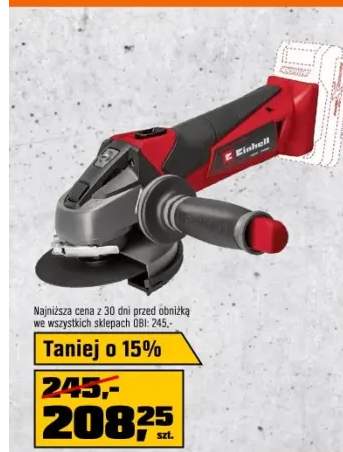 Einhell Szlifierka kątowa TE-AG 18 Li Solo 18V 115 mm