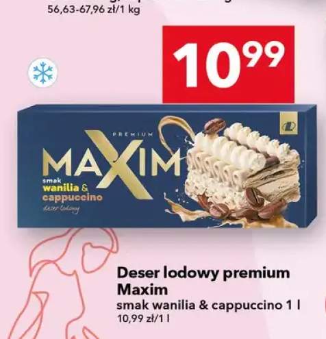 Deser lodowy premium Maxim smak wanilia & cappuccino