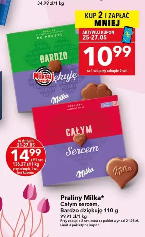 Praliny Milka Całym sercem
