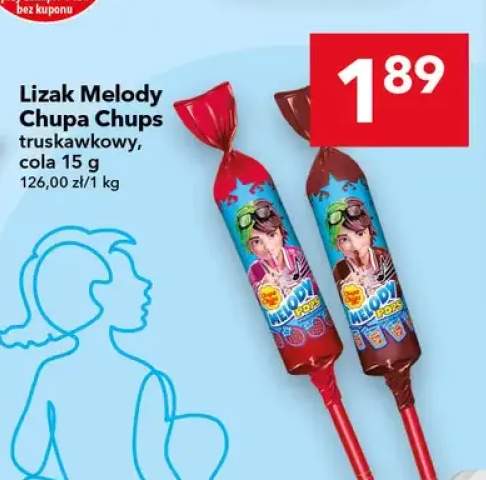 Lizak Melody Chupa Chups truskawkowy