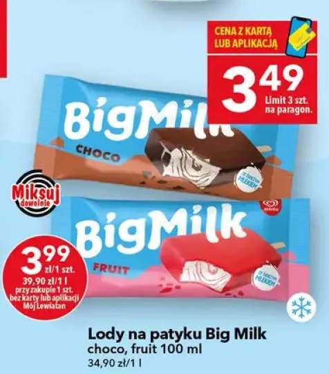 Lody na patyku Big Milk choco